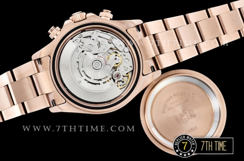 Daytona RG Diamond Baugette RG/RG Rose Gold Dial A7750