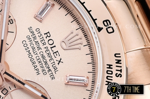 Daytona RG Diamond Baugette RG/RG Rose Gold Dial A7750