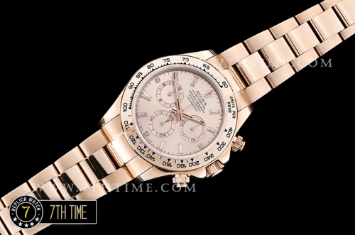 Daytona RG Diamond Baugette RG/RG Rose Gold Dial A7750