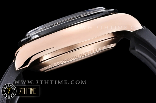 Daytona Ceramic Bezel RG/RU Rose Gold Dial Baguette Diamond Ultimate A7750 Mod