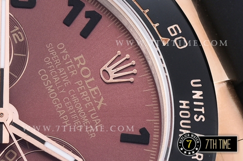 Daytona Ceramic Bezel RG/RU Brown Numeral Dial Ultimate A7750 Mod