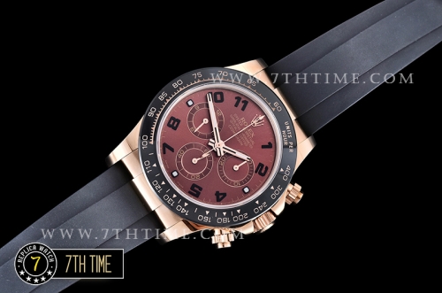 Daytona Ceramic Bezel RG/RU Brown Numeral Dial Ultimate A7750 Mod