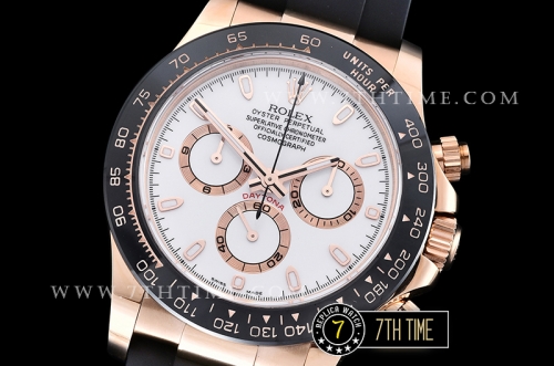 Daytona Ceramic Bezel RG/RU White Stick Dial Ultimate A7750 Mod