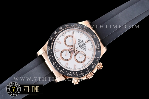 Daytona Ceramic Bezel RG/RU White Stick Dial Ultimate A7750 Mod