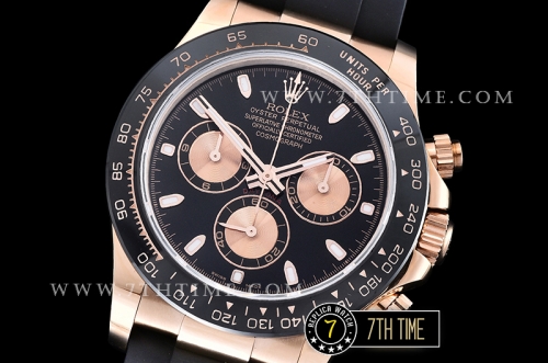 Daytona Ceramic Bezel RG/RU Black Stick Dial Ultimate A7750 Mod
