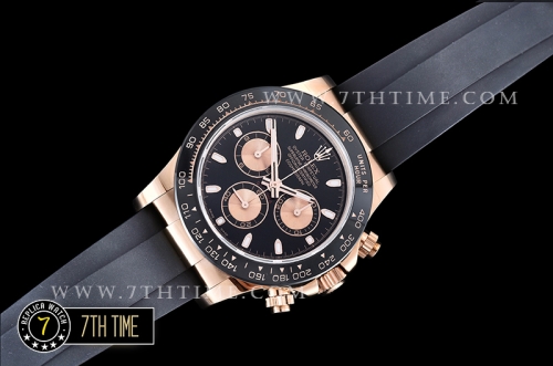 Daytona Ceramic Bezel RG/RU Black Stick Dial Ultimate A7750 Mod