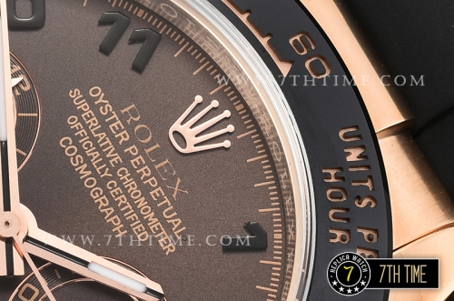 Daytona Ceramic Bezel RG/RU Brown Numeral Dial Ultimate A7750