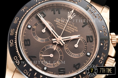 Daytona Ceramic Bezel RG/RU Brown Numeral Dial Ultimate A7750