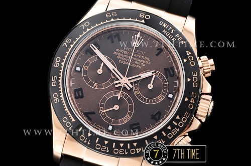 Daytona 116515 RG/RU Brown Numeral Dial Asia 4130 Mod