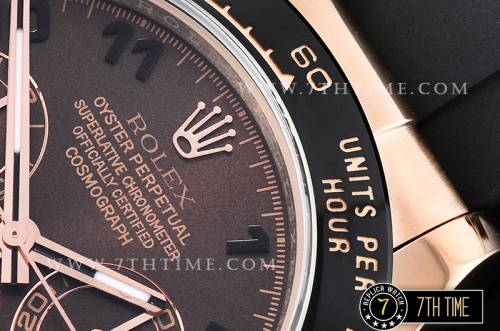 Daytona 116515 RG/RU Brown Numeral Dial Asia 4130 Mod