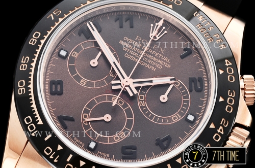 Daytona 116515 RG/RU Brown Numeral Dial Asia 4130 Mod