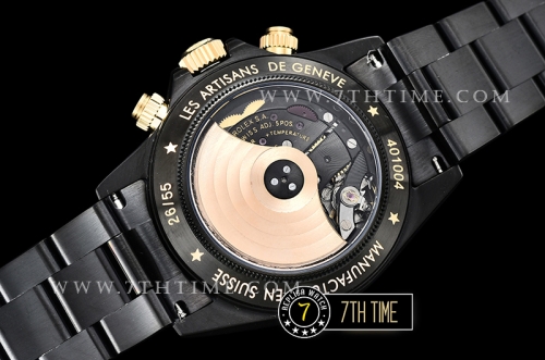 Daytona Kravitz LK01 DLC/DLC Black/Gold Dial A7750