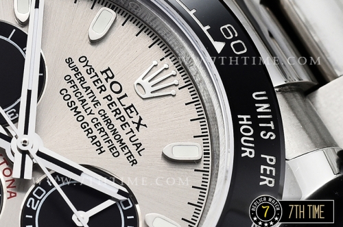Daytona 116519LN SS/SS Grey/Black Sticks Dial A4130 Mod
