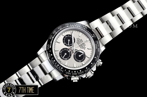 Daytona 116519LN SS/SS Grey/Black Sticks Dial A4130 Mod