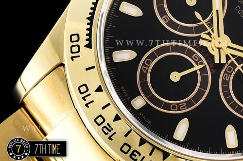 Daytona 116508 YG/YG Black/Stick Dial A7750 4130 Mod