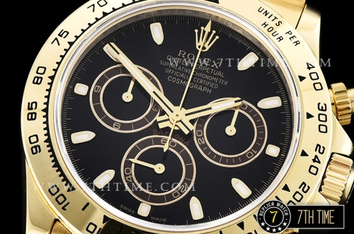 Daytona 116508 YG/YG Black/Stick Dial A7750 4130 Mod