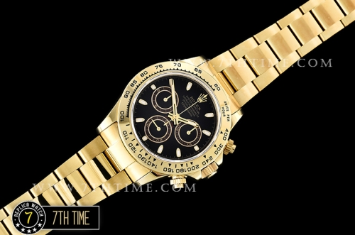 Daytona 116508 YG/YG Black/Stick Dial A7750 4130 Mod