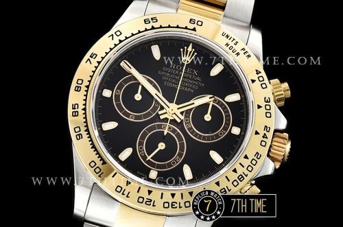 Daytona 116508 YG/SS Black/Stick Dial A7750 4130 Mod