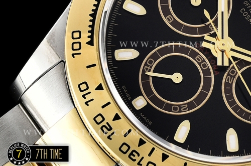 Daytona 116508 YG/SS Black/Stick Dial A7750 4130 Mod