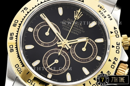 Daytona 116508 YG/SS Black/Stick Dial A7750 4130 Mod