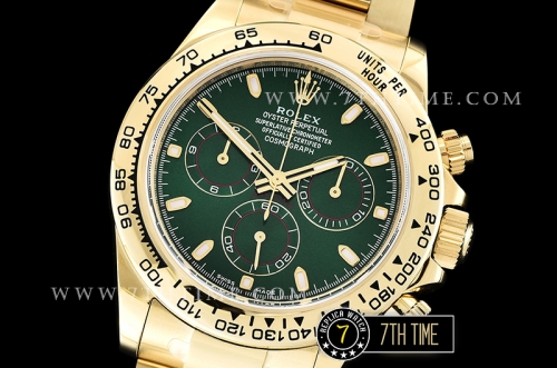 Daytona 116508LN YG/YG Green/Stick Green Dial Asia 4130 Mod