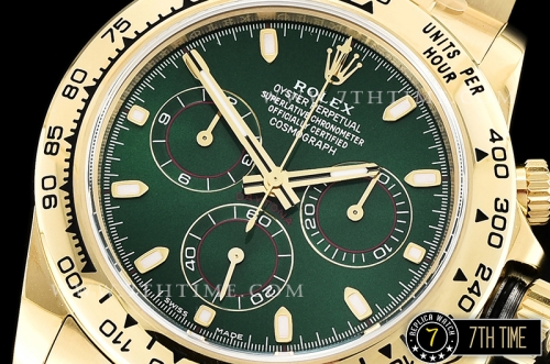 Daytona 116508LN YG/YG Green/Stick Green Dial Asia 4130 Mod