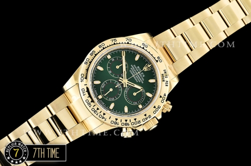 Daytona 116508LN YG/YG Green/Stick Green Dial Asia 4130 Mod