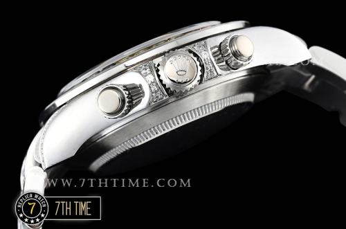Daytona 116599 Rainbow SS/SS Full Diamond Paved Dial Dial A7750 4130 Mod