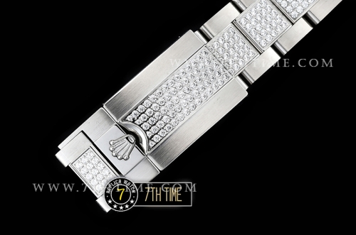 Daytona 116599 Rainbow SS/SS Full Diamond Paved Dial Dial A7750 4130 Mod