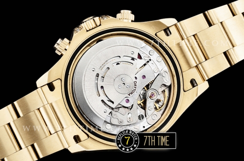 Daytona 116598 Rainbow YG/YG Full Diamond Paved Dial Dial A7750 4130 Mod
