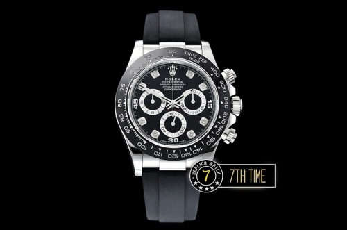 Daytona 116519 904L Ceramic Bezel Black Dial Diamond Markers A4130 Mod
