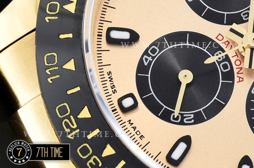 Daytona Ceramic Bezel YG/RU Yellow Gold Dial A7750