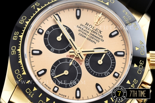 Daytona Ceramic Bezel YG/RU Yellow Gold Dial A7750