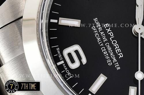 Explorer 1 Ref.214270 39mm Black Dial with Large 3,6,9 & Stick Markers Solid Stainless Steel 316F Nickel Plated Asia Clone 3132
