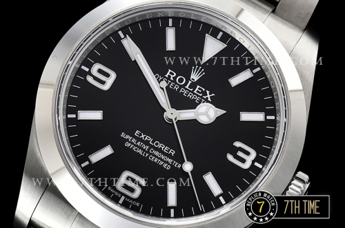 Explorer 1 Ref.214270 39mm Black Dial with Large 3,6,9 & Stick Markers Solid Stainless Steel 316F Nickel Plated Asia 2836
