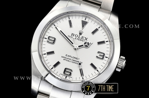 Explorer 1 Ref.214270 39mm Fantasy White Dial with Large 3,6,9 & Stick Markers Solid Stainless Steel 316F Gold Plated Asia 2836