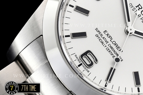 Explorer 1 Ref.214270 39mm Fantasy White Dial with Large 3,6,9 & Stick Markers Solid Stainless Steel 316F Gold Plated Asia 2836
