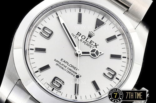 Explorer 1 Ref.214270 39mm Fantasy White Dial with Large 3,6,9 & Stick Markers Solid Stainless Steel 316F Gold Plated Asia 2836
