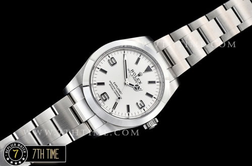 Explorer 1 Ref.214270 39mm Fantasy White Dial with Large 3,6,9 & Stick Markers Solid Stainless Steel 316F Gold Plated Asia 2836