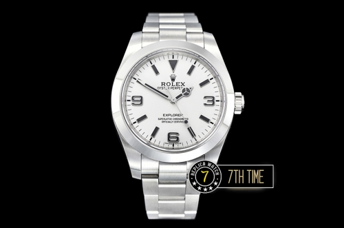 Explorer 1 Ref.214270 39mm Fantasy White Dial with Large 3,6,9 & Stick Markers Solid Stainless Steel 316F Gold Plated Asia 2836