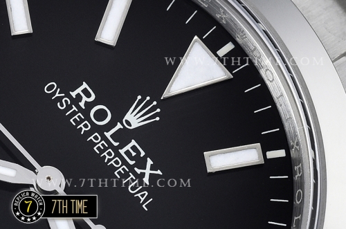 Explorer 1 Ref.214270 39mm Black Dial with Large 3,6,9 & Stick Markers Solid Stainless Steel 904L Platinum Plated Asia Clone 3132