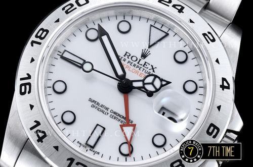 Explorer II Ref.216570 42mm White Dial with Round Markers Asia Clone 3187 Automatic GMT movement Solid Stainless Steel 316F