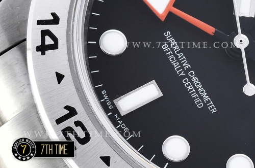 Explorer II Ref.216570 42mm Black Dial with Round Markers Asia Clone 3187 Automatic GMT movement Solid Stainless Steel 316F