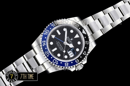 GMT Master II "Batman" Blue/Black SS/SS Black Dial A3186 Mod