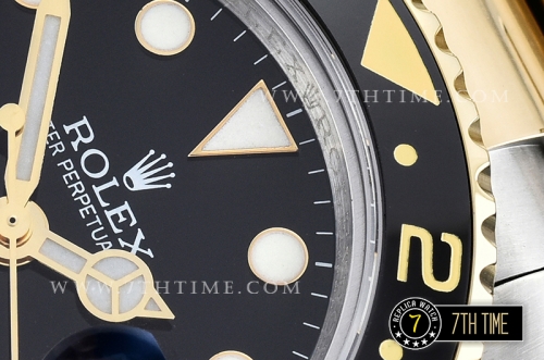 GMT Master II Ref.116713 Two Tone YG/SS Black Dial A3186 Mod