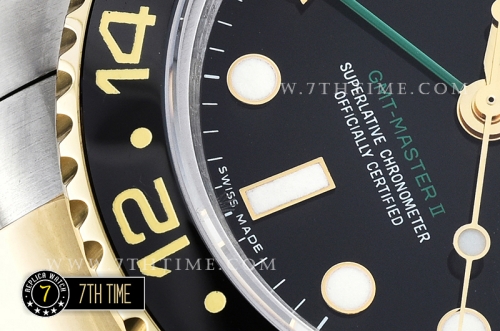 GMT Master II Ref.116713 Two Tone YG/SS Black Dial A3186 Mod