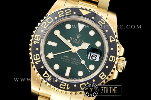 GMT Master II Ref.116718 YG/YG Green Anniversary Dial A3186 Mod