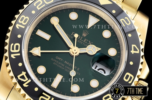 GMT Master II Ref.116718 YG/YG Green Anniversary Dial A3186 Mod
