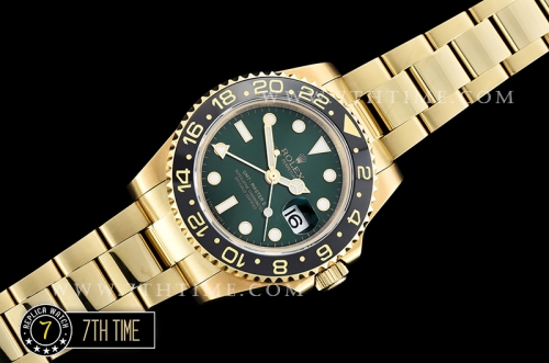 GMT Master II Ref.116718 YG/YG Green Anniversary Dial A3186 Mod