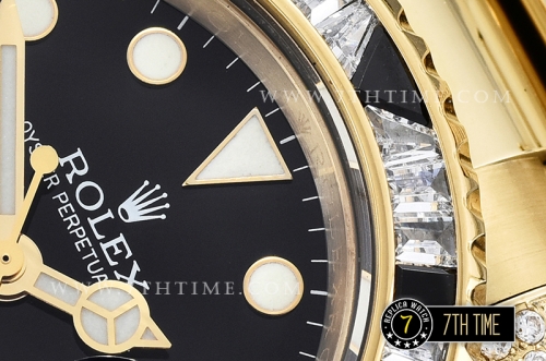 GMT Master II Black/White Rubies YG/YG Black Dial A3186 Mod